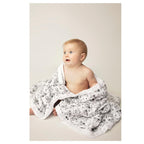 Sugar Lily's- Classic Pooh Black and White with Soccer Ball Motifs,6-Layer Muslin Cotton Blanket, Soft